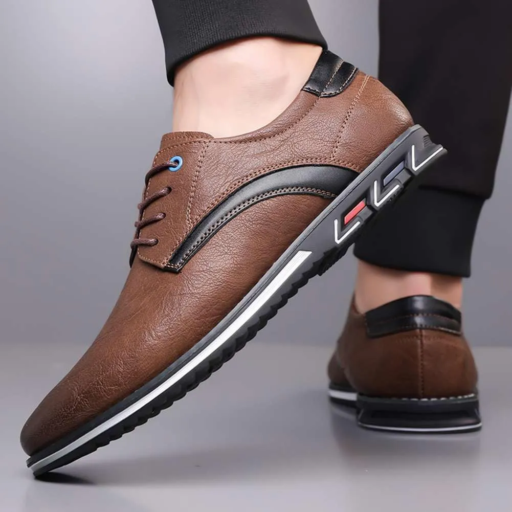 Men's Business Office Oxford Shoes Plus Size Leather Fashion Dress Sneakers Comfort Walking Driving Shoes