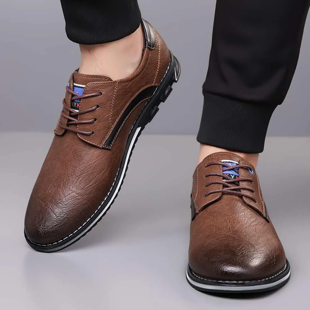 Men's Business Office Oxford Shoes Plus Size Leather Fashion Dress Sneakers Comfort Walking Driving Shoes