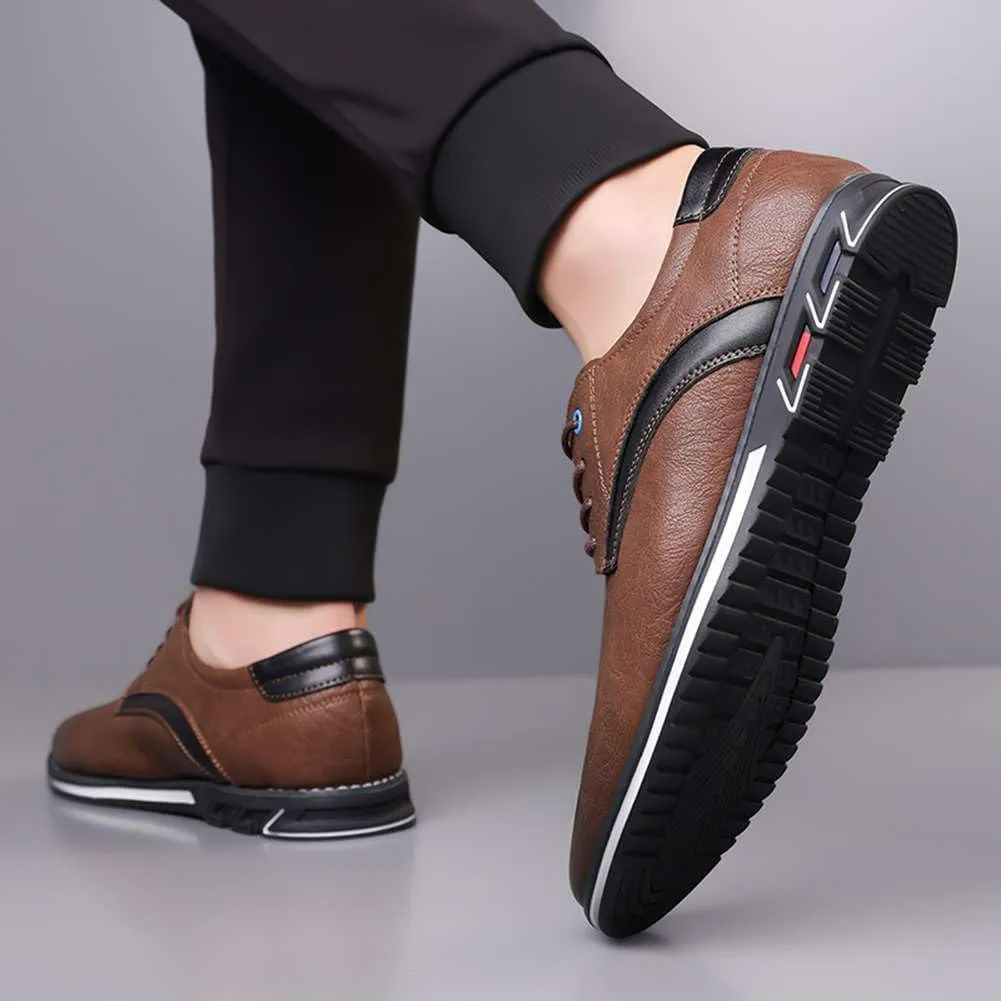 Men's Business Office Oxford Shoes Plus Size Leather Fashion Dress Sneakers Comfort Walking Driving Shoes