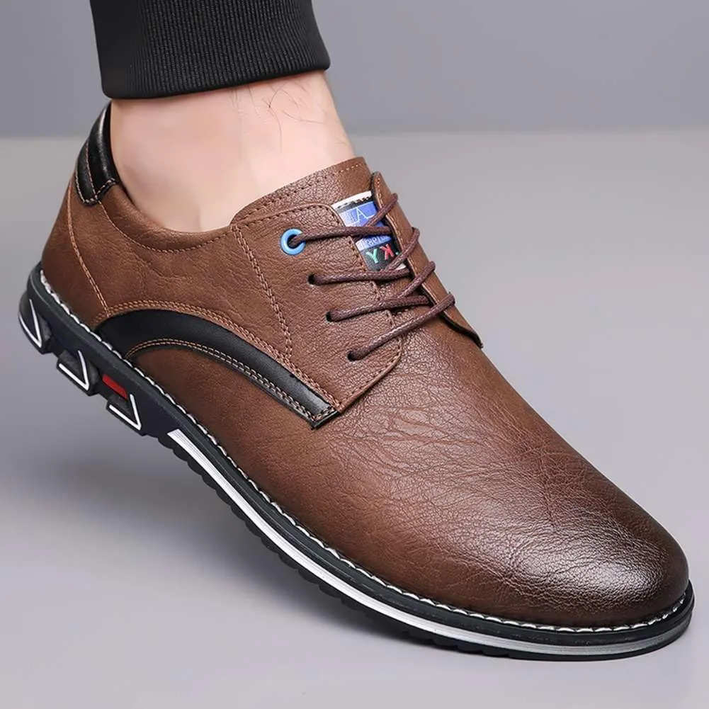 Men's Business Office Oxford Shoes Plus Size Leather Fashion Dress Sneakers Comfort Walking Driving Shoes