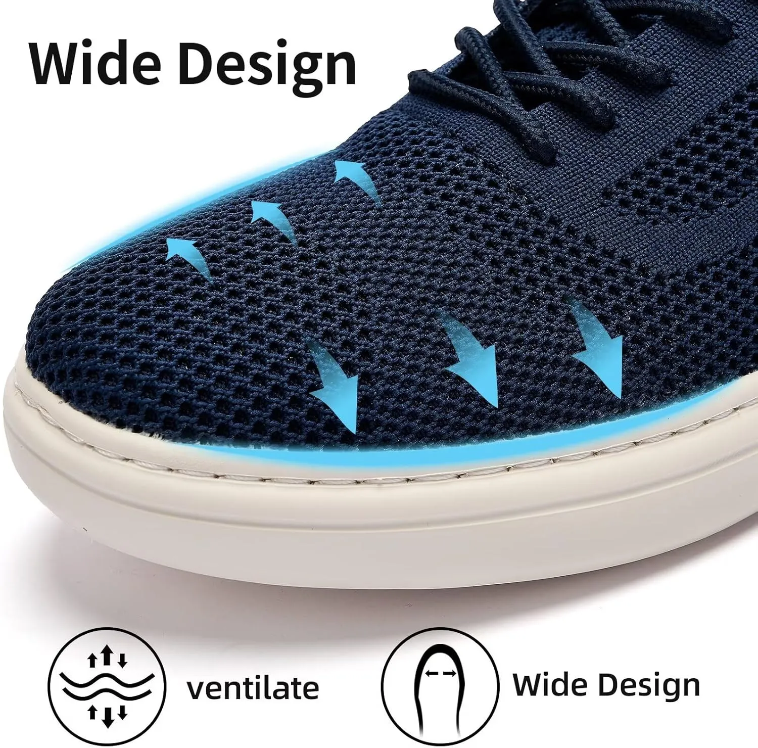 Mens Casual Dress Oxfords Shoes Wide Width Breathable Fashion SneakersLightweight Comfortable Mesh Walking Shoes