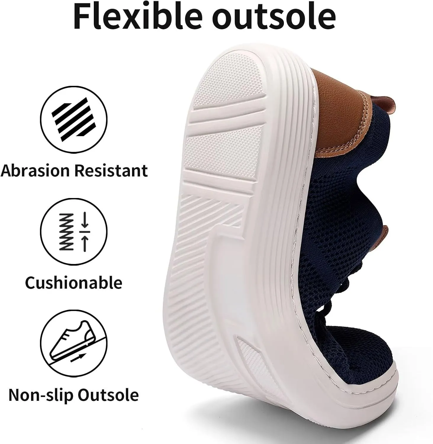 Mens Casual Dress Oxfords Shoes Wide Width Breathable Fashion SneakersLightweight Comfortable Mesh Walking Shoes