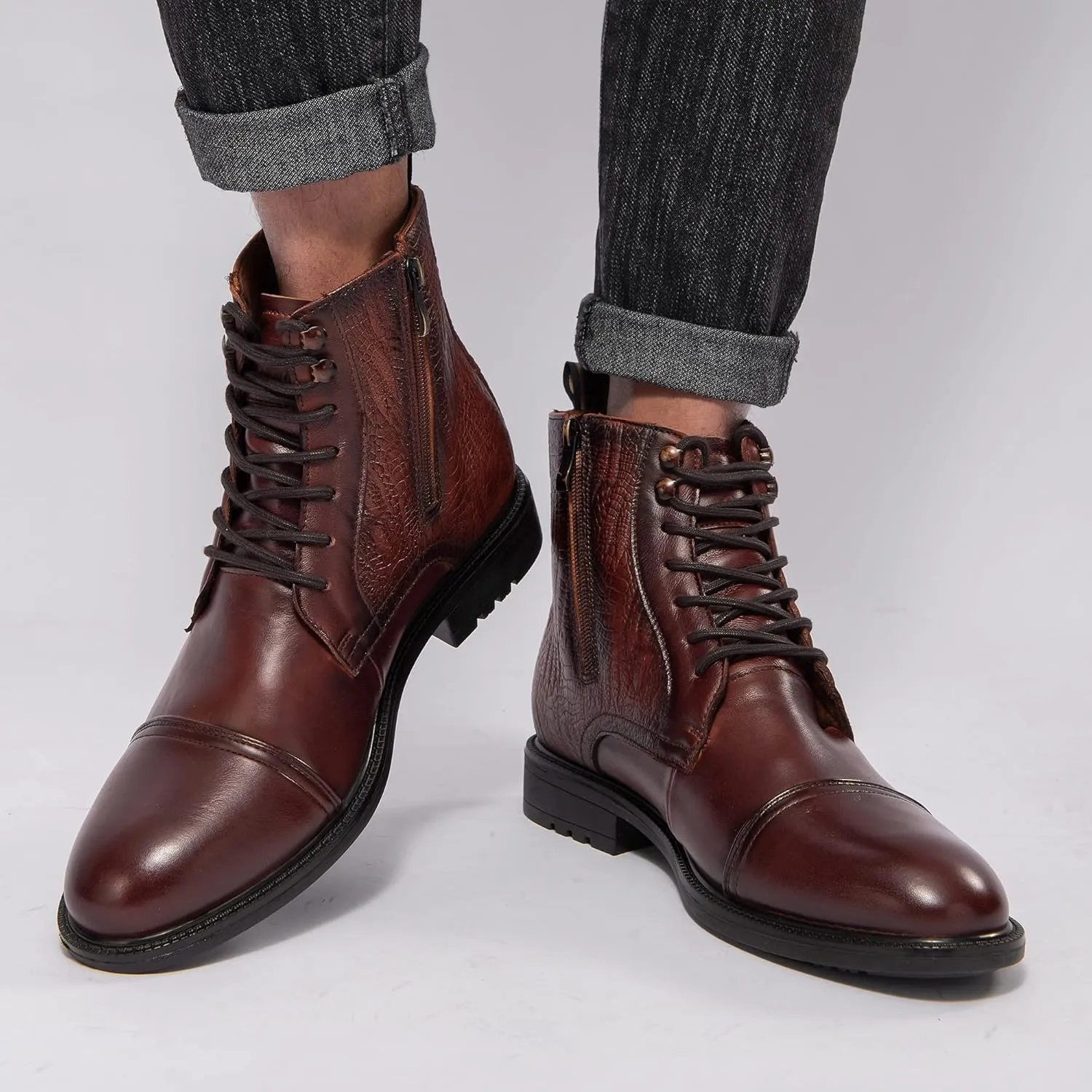Men's Chukka Boots Genuine Leather Ankle Boot for Men Classic Casual Oxford Style Footwear