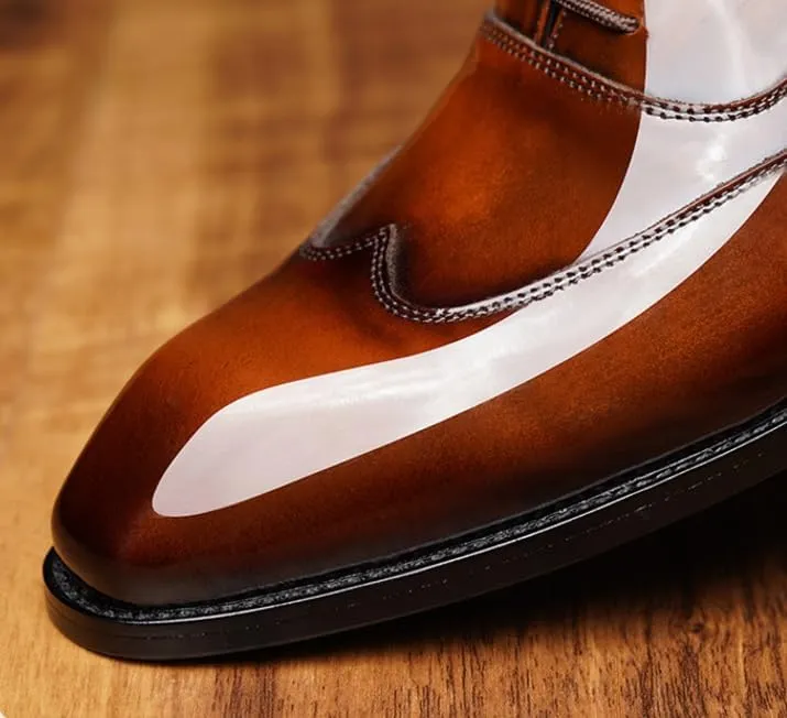 Men's Classic Leather Dress Shoes Lace-up Formal Tuxedo Shoes Men Breathable Wingtip Brogue Oxfords