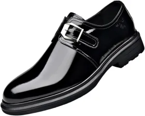Men's Dress Shoes Classic Comfortable Mens Oxfords Shoes Patent Leather Formal Wingtip Brogue for Men