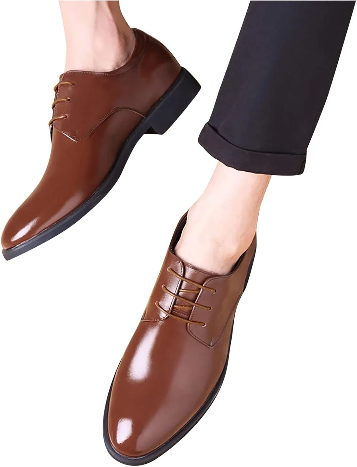 Men's Dress Shoes Extra Wide Width Color Solid Business Fashion Summer Style Shoes Mens Business Casual Shoes 12 Wide