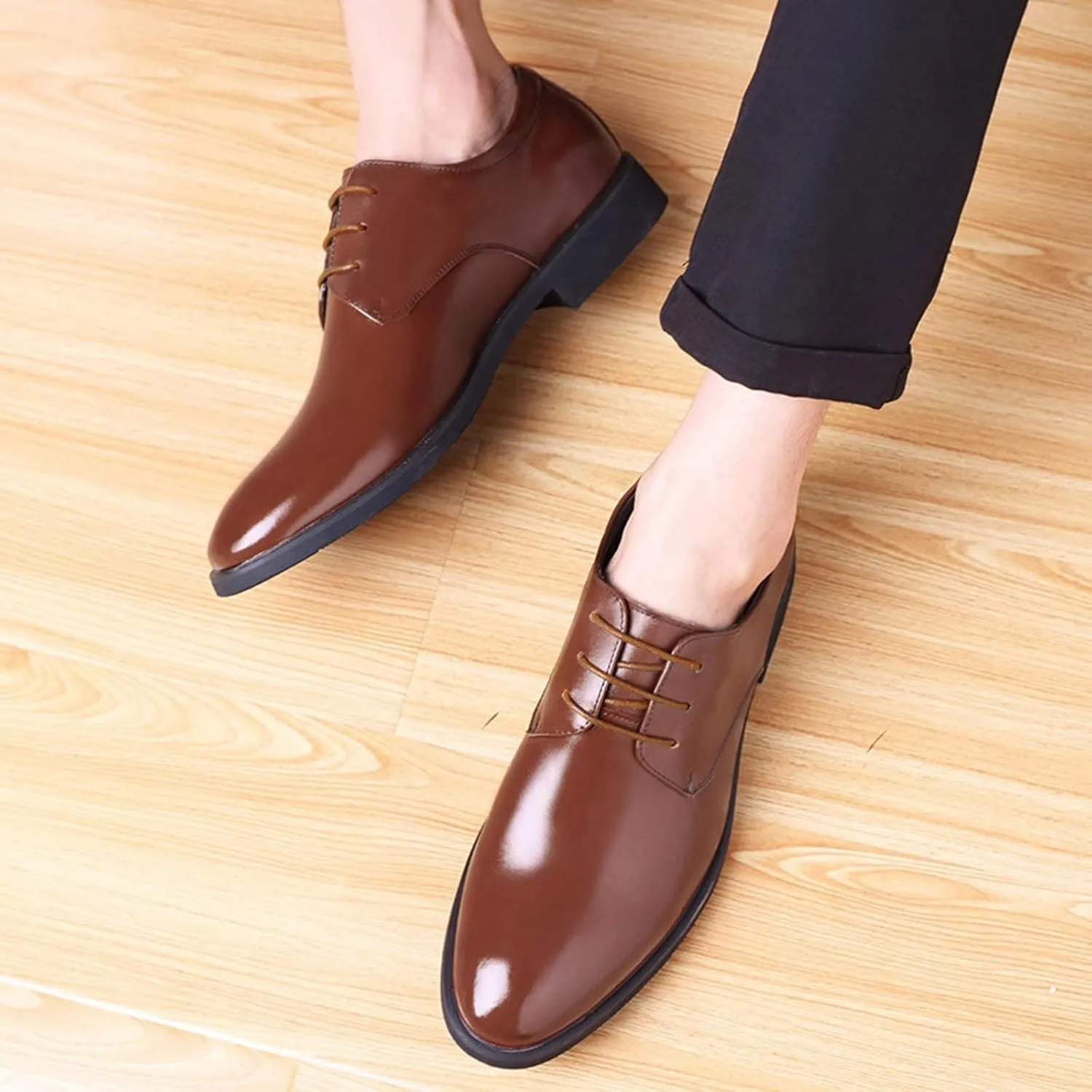 Men's Dress Shoes Extra Wide Width Color Solid Business Fashion Summer Style Shoes Mens Business Casual Shoes 12 Wide