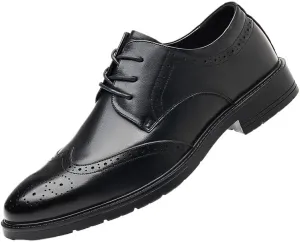 Men's Dress Shoes Genuine Leather Business Brogue Handmade Formal Oxfords Shoe