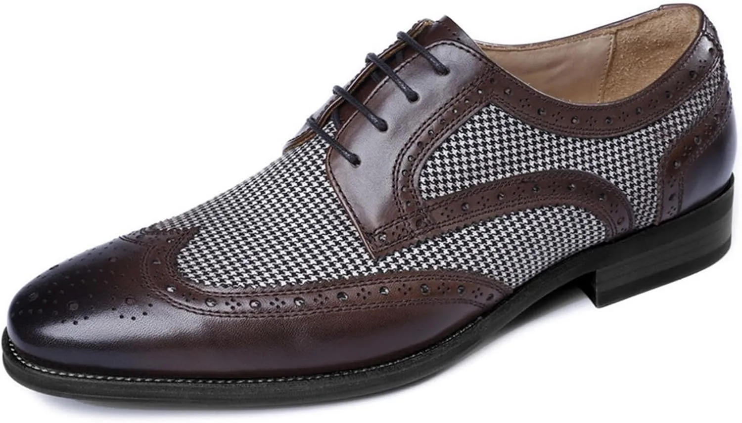 Men's Elegant Leather Oxford Shoes - Casual & Business Dress Shoes for Men, Versatile Footwear for Office, Parties, and Special Occasions, Size 9, Red