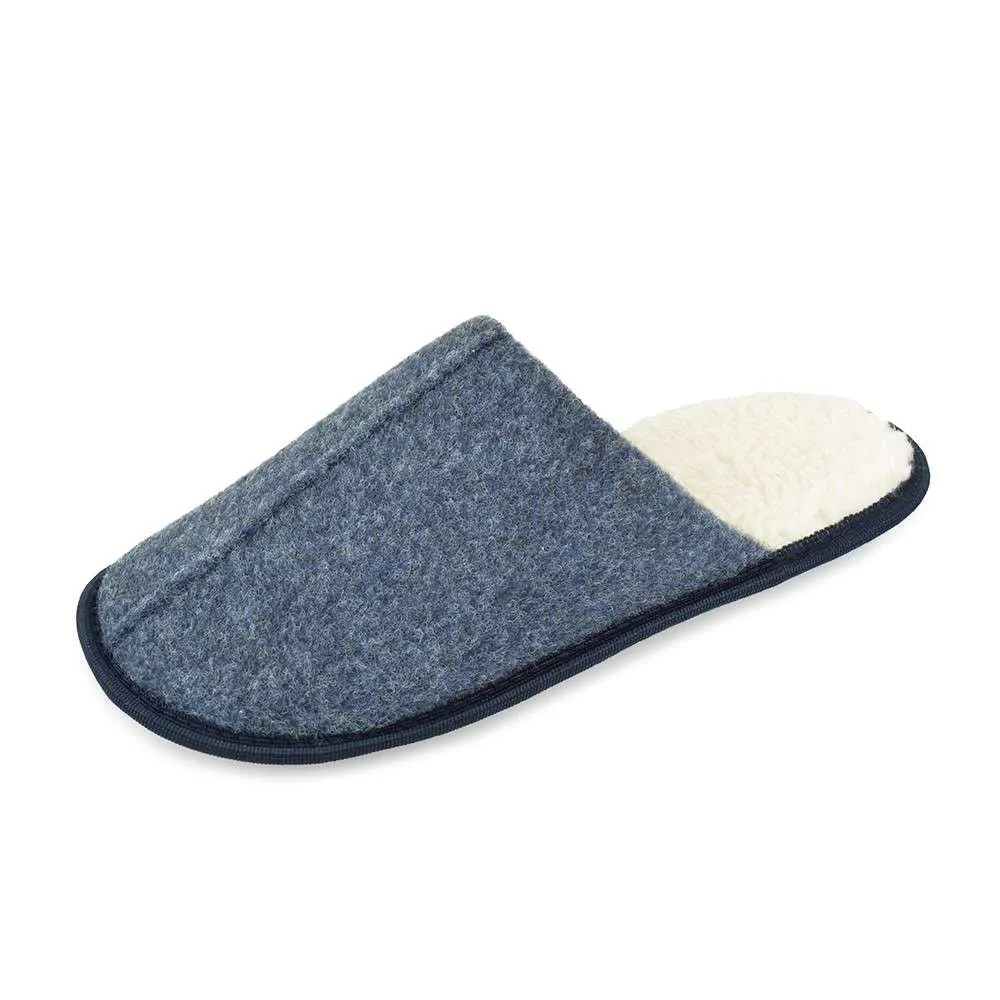 Mens Felted Mule Slip On Slippers