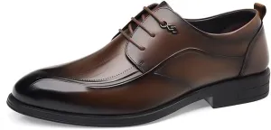 Men's Formal Oxfords Shoes Men Classic Genuine Leather Lace-up Brogue Shoes Breathable Wingtip Dress Shoes