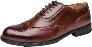 Men's Formal Shoes, Gentlemen's Evening Oxford Shoes, Fashionable Low Cut Lace up Business Shoes, Youthful Classic Brogue Shoes