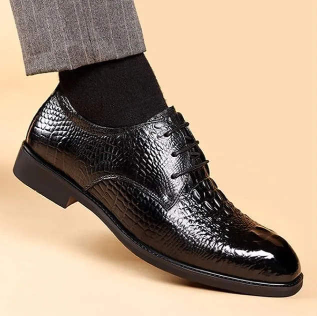 Mens Leather Lace Up Dress Shoes Spring British Formal Business Oxford Wedding Groom Casual Office Shoes