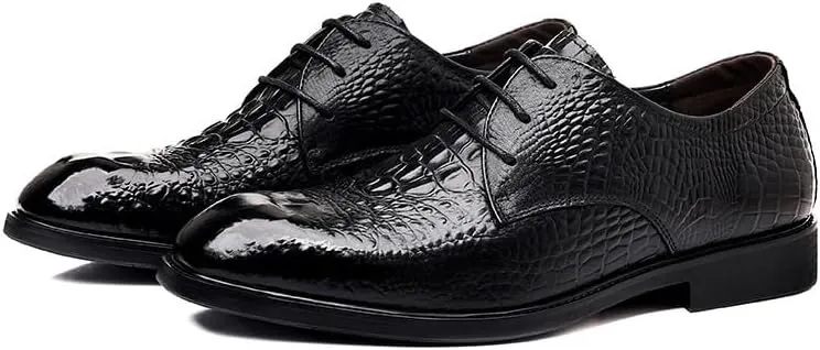 Mens Leather Lace Up Dress Shoes Spring British Formal Business Oxford Wedding Groom Casual Office Shoes