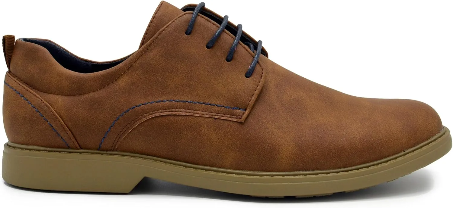 Men's Oxford Dress Shoes, Classic Leather Formal Footwear, Comfort Fit, Lace-Up Business Shoes for Work & Special Occasions