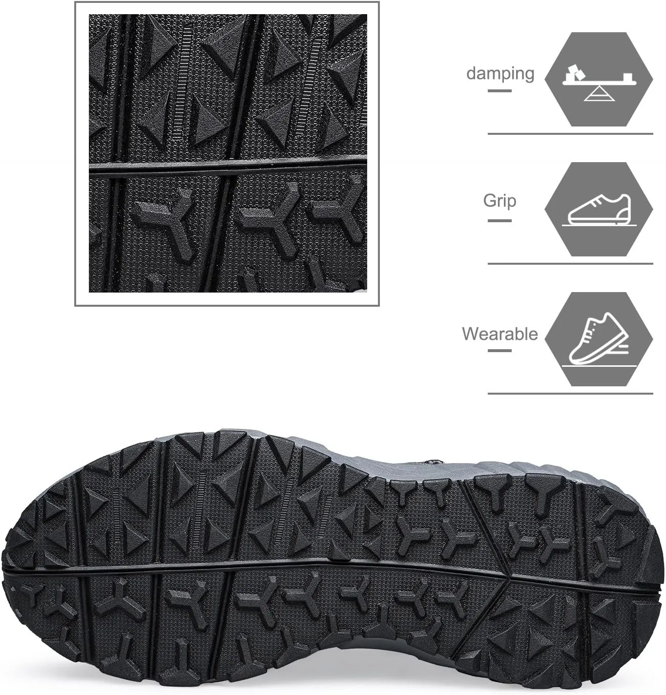 Men's Walking Shoes Hands Free Slip On Sneaker Strap Running Tennis Shoes for Flat Feet Plantar Fasciitis Workout Shoes
