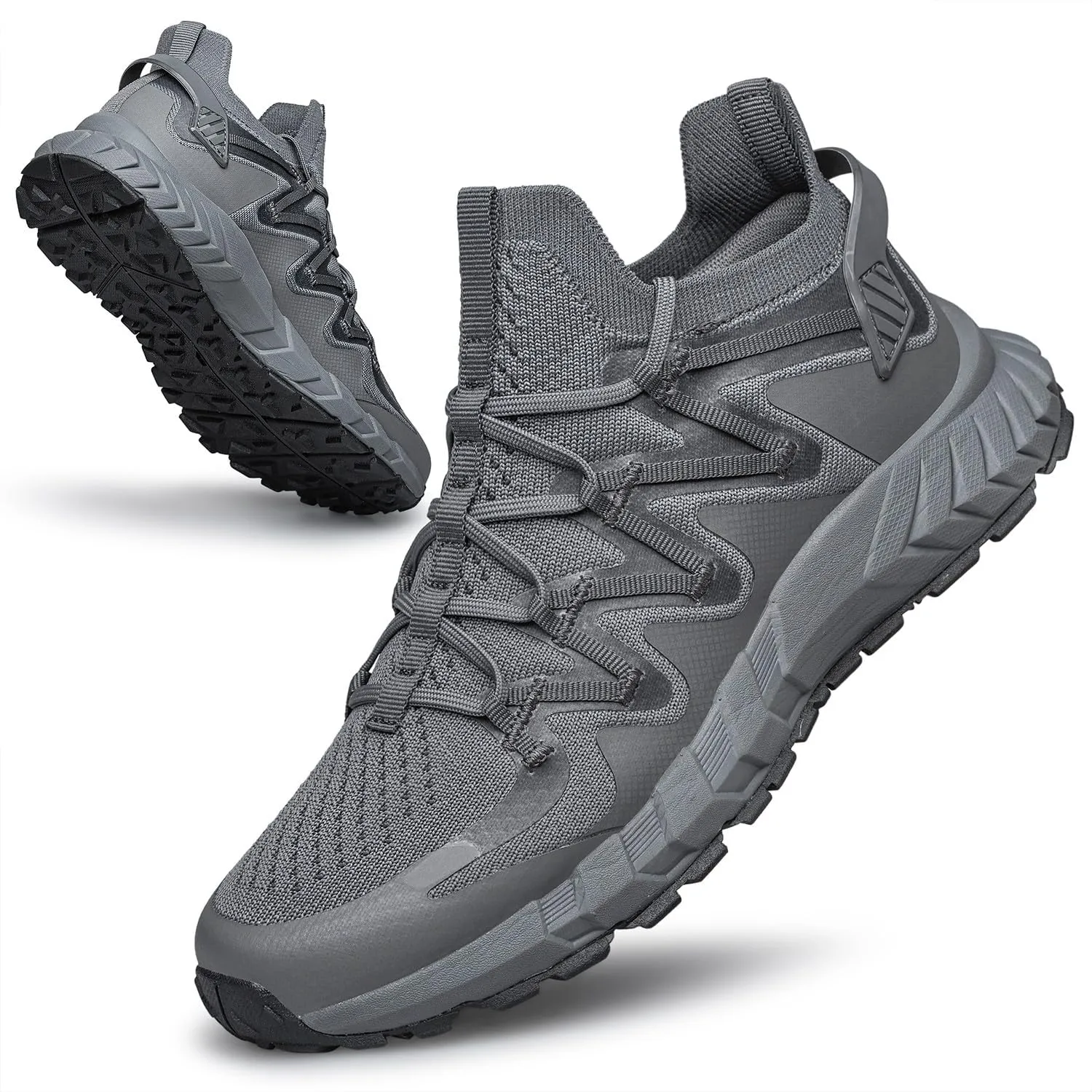 Men's Walking Shoes Hands Free Slip On Sneaker Strap Running Tennis Shoes for Flat Feet Plantar Fasciitis Workout Shoes