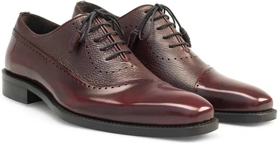 Mezlan - Men's Lace Up Fashion Bal Oxford Shoes - Style POSTDAM - Classic Formal Footwear for Business, Wedding, and Office