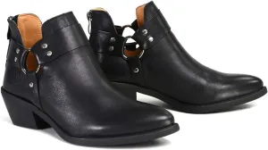 Milwaukee Leather MBL9443 Women's Sleek Black Classic Harness Ring Fashion Shoes
