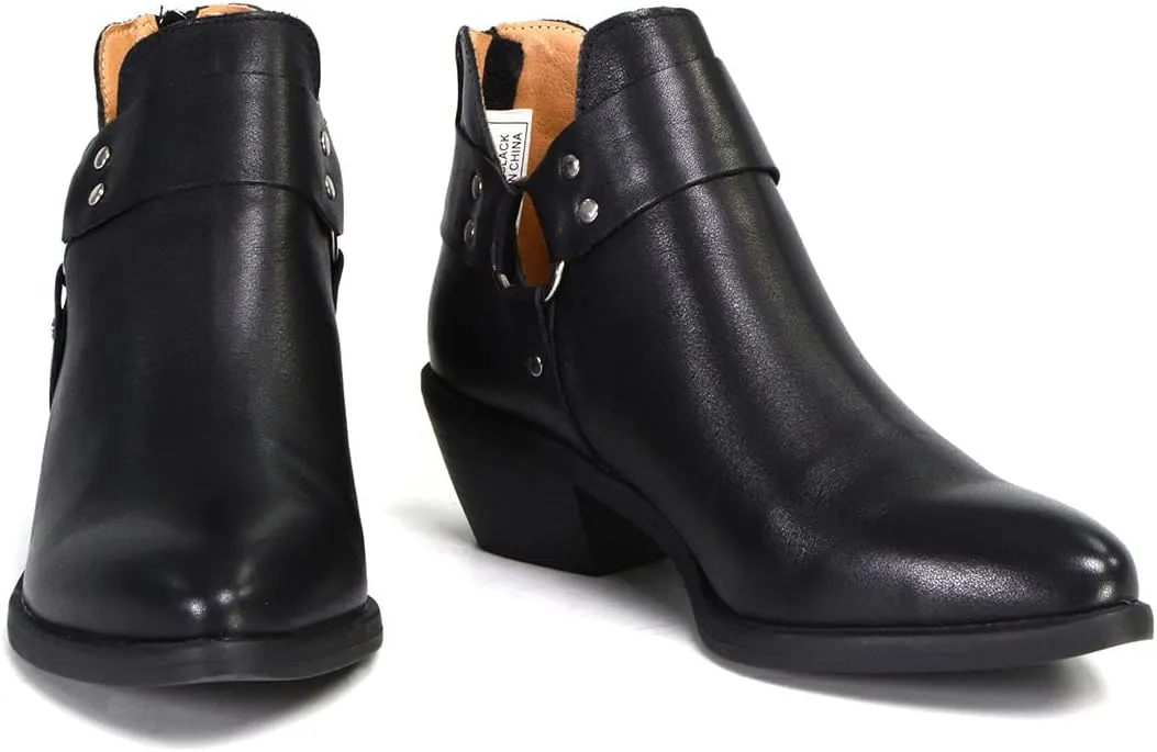 Milwaukee Leather MBL9443 Women's Sleek Black Classic Harness Ring Fashion Shoes