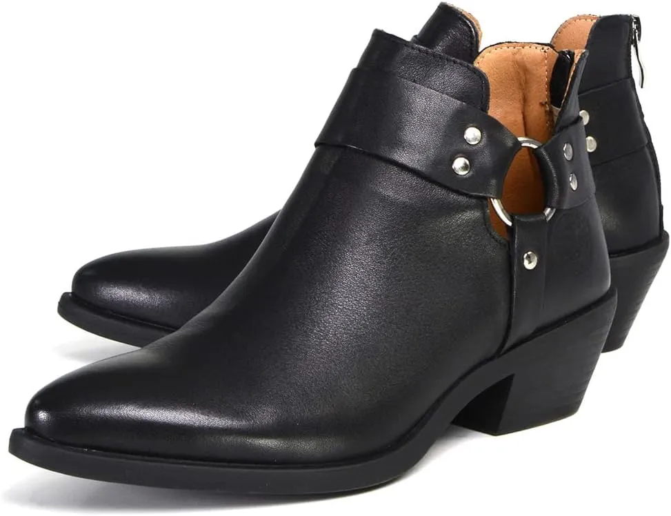 Milwaukee Leather MBL9443 Women's Sleek Black Classic Harness Ring Fashion Shoes