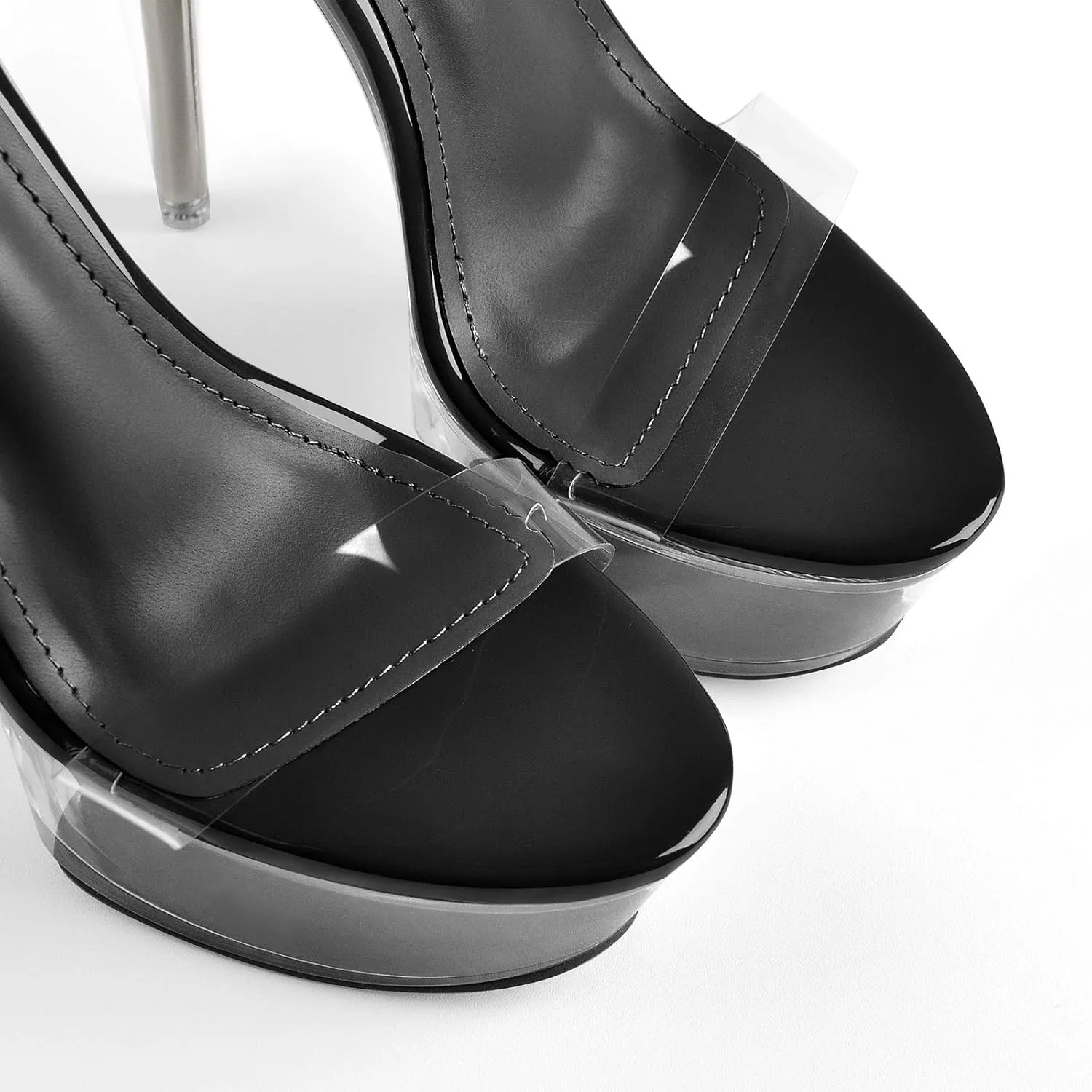 MissHeel Clear Platform Sexy Heels Lace-up