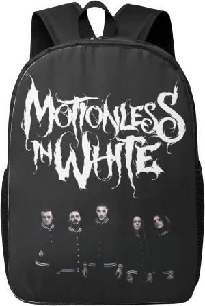 Motionless Rock In White Casual Backpack Large Lightweight Travel Bag Classic Laptop Daypack Men Women Backpack, Black