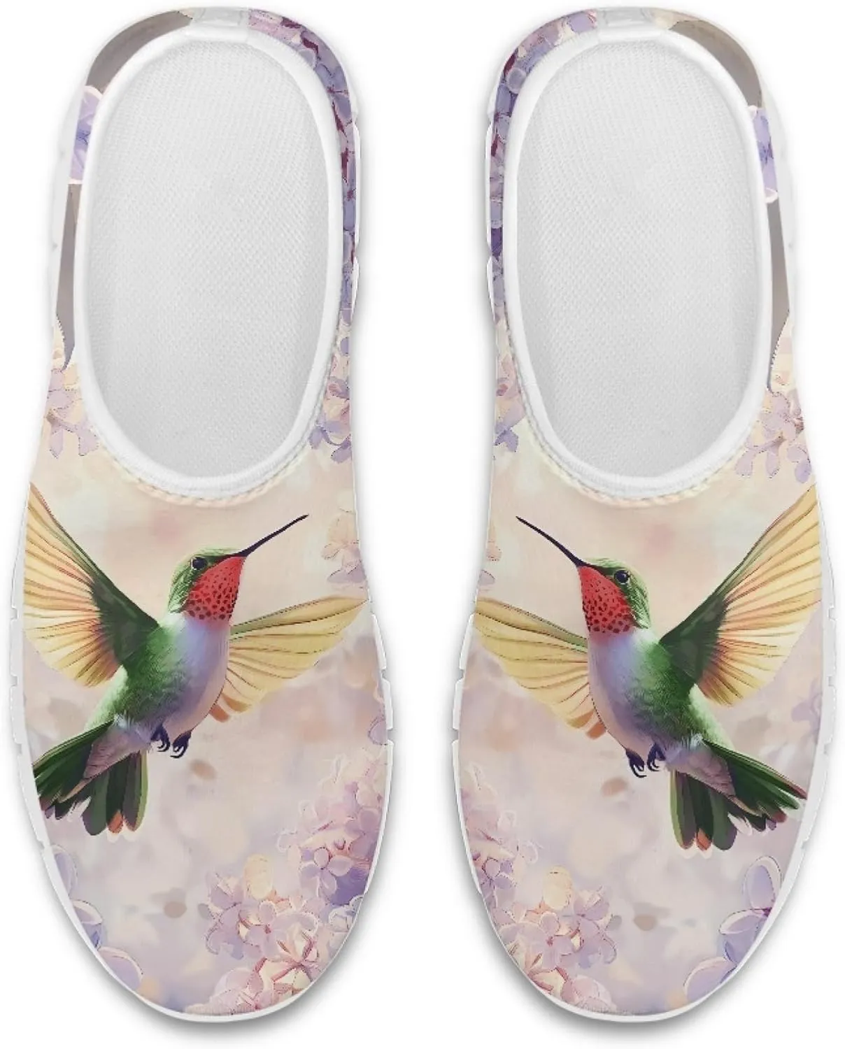 Musical Print Womens Flat Shoes Comfort Mesh Slip-on Walking Shoes Casual Sneakers Size 5-10.5