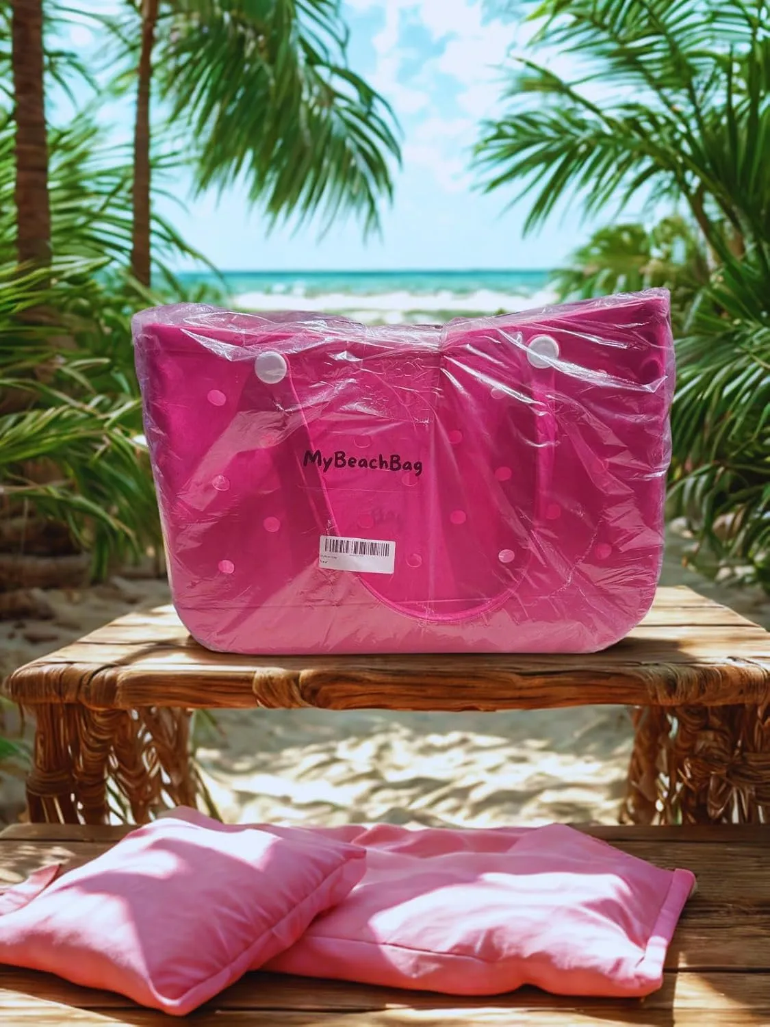 MyBeachBag Extra Large Rubber Tote Bag for Women & Men, Waterproof Lightweight Travel Beach Bag for Boat, Pool & Groceries