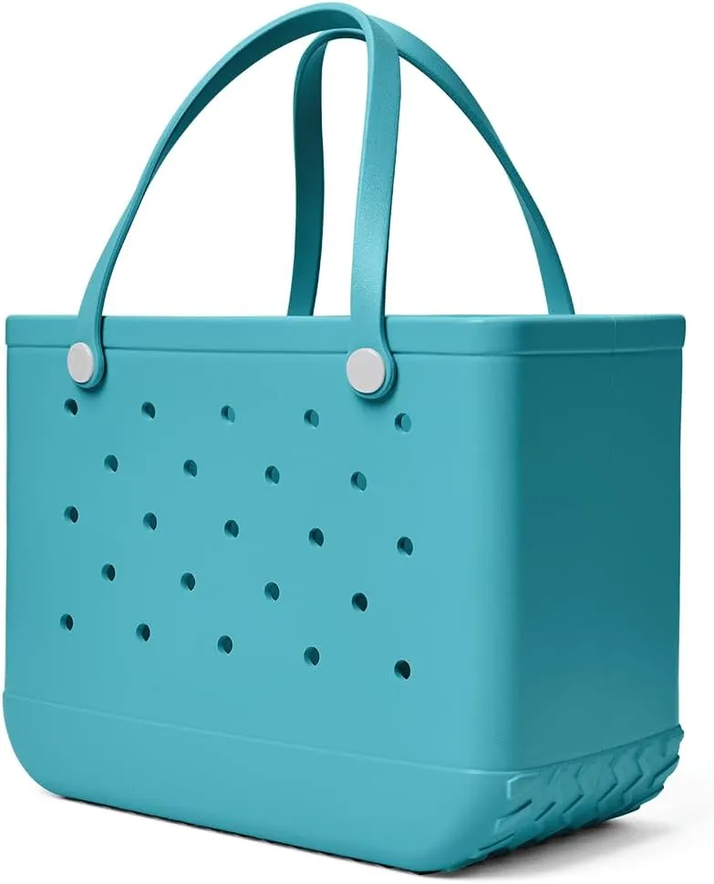 MyBeachBag Extra Large Rubber Tote Bag for Women & Men, Waterproof Lightweight Travel Beach Bag for Boat, Pool & Groceries