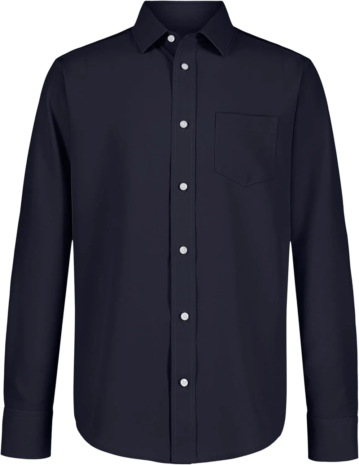 Nautica Big Boys' School Uniform Long Sleeve Performance Oxford Button-Down Shirt