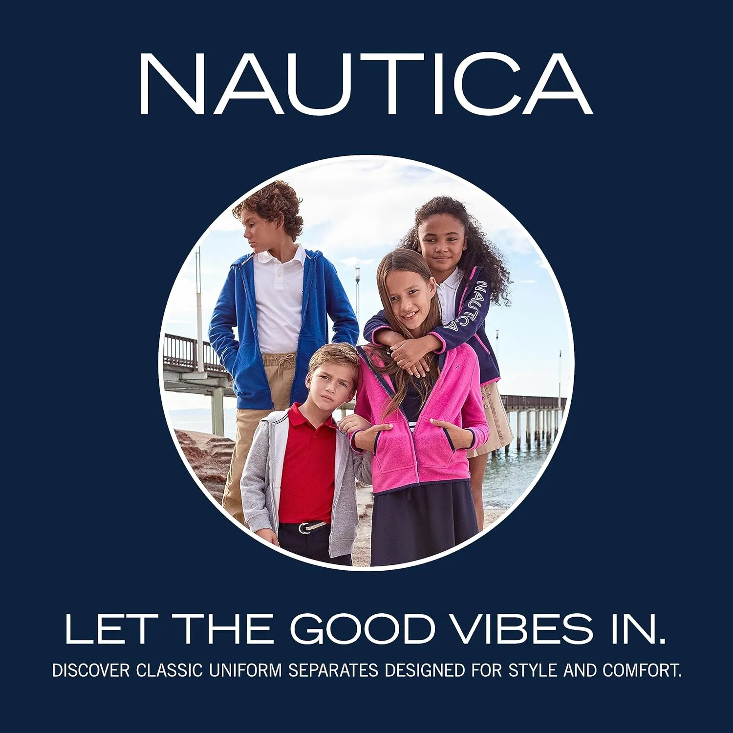 Nautica Big Boys' School Uniform Long Sleeve Performance Oxford Button-Down Shirt