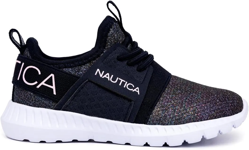 Nautica Kids Girls Metallic Fashion Sneaker Lace-Up Athletic Running Shoe I kappil I (Big Kid - Little Kid - Toddler)