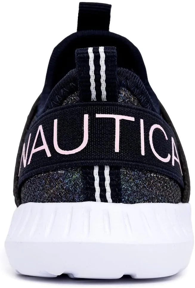 Nautica Kids Girls Metallic Fashion Sneaker Lace-Up Athletic Running Shoe I kappil I (Big Kid - Little Kid - Toddler)