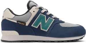 New Balance Kids 574 V1 70s Racing Lace-up Sneaker, Nb Navy/Slate Gray, 5 US Unisex Big