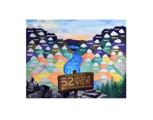 New Hampshire's 52 With A View Scratch Off 11"x14" Scratch Off Card/Hiking/Gift/Hiker/White Mountains/NH/48/Journal/Map/hiking log/hiking challenge/peakquest/Hiking Supplies and Accessories