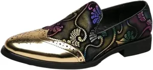 New Men's Brogue Oxford Dress Shoes, Business Formal Slip-On Loafers for Wedding, Office, Casual, and Party