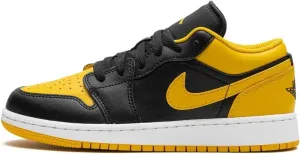 NIKE Jordan Big Kid's 1 Low Black/Yellow Ochre-White (553560 072) - 6