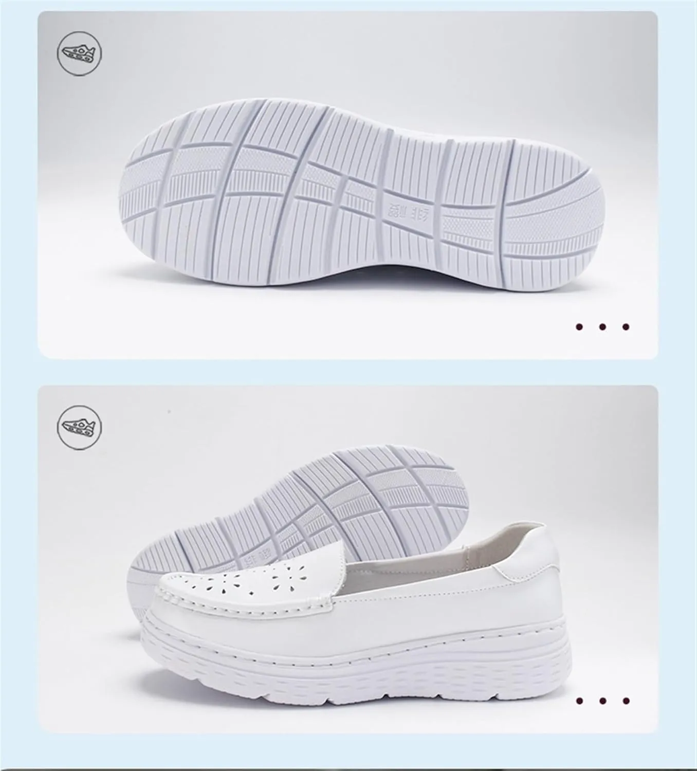 Nursing Shoes Women, On Lightweight White Non Slip Comfortable with Arch Support Healthcare Work Shoes