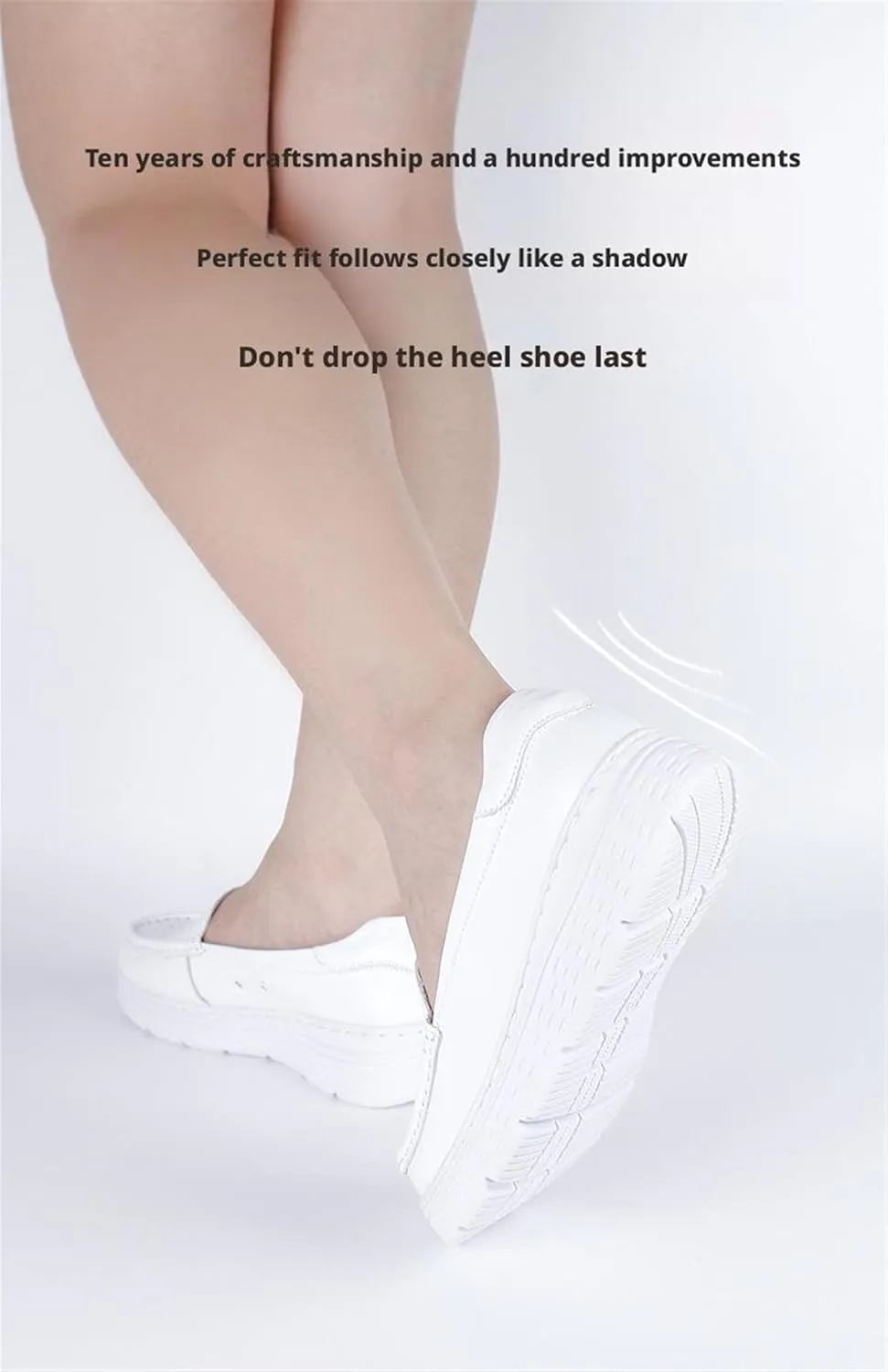 Nursing Shoes Women, On Lightweight White Non Slip Comfortable with Arch Support Healthcare Work Shoes