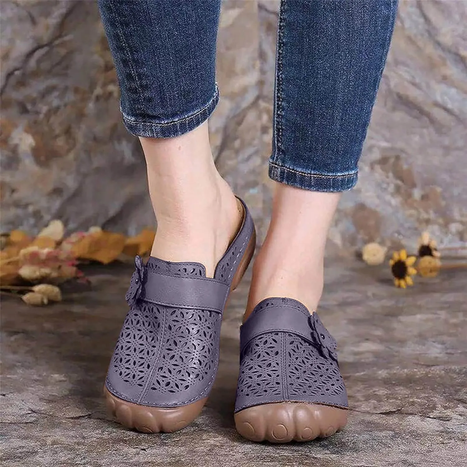 oiangi Clogs for Womens Summer Sandals,Fashion Backless Non Slip Outdoor Slippers Soft Comfortable Casual Beach Shoes
