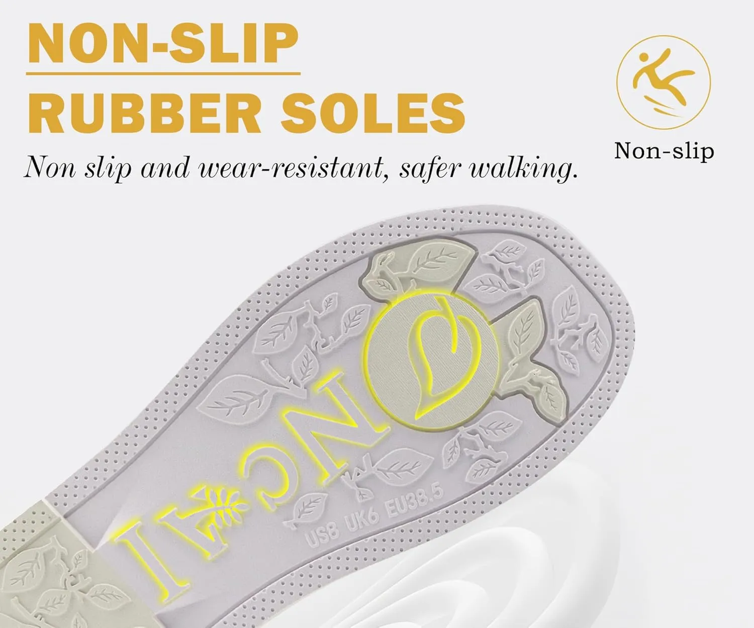 ONCAI Flip Flops for Womens,Flat Dressy Thong Sandals Square Toe with Fashion Summer Beach Comfortable Slip On Rubber Soles Size US 6-11