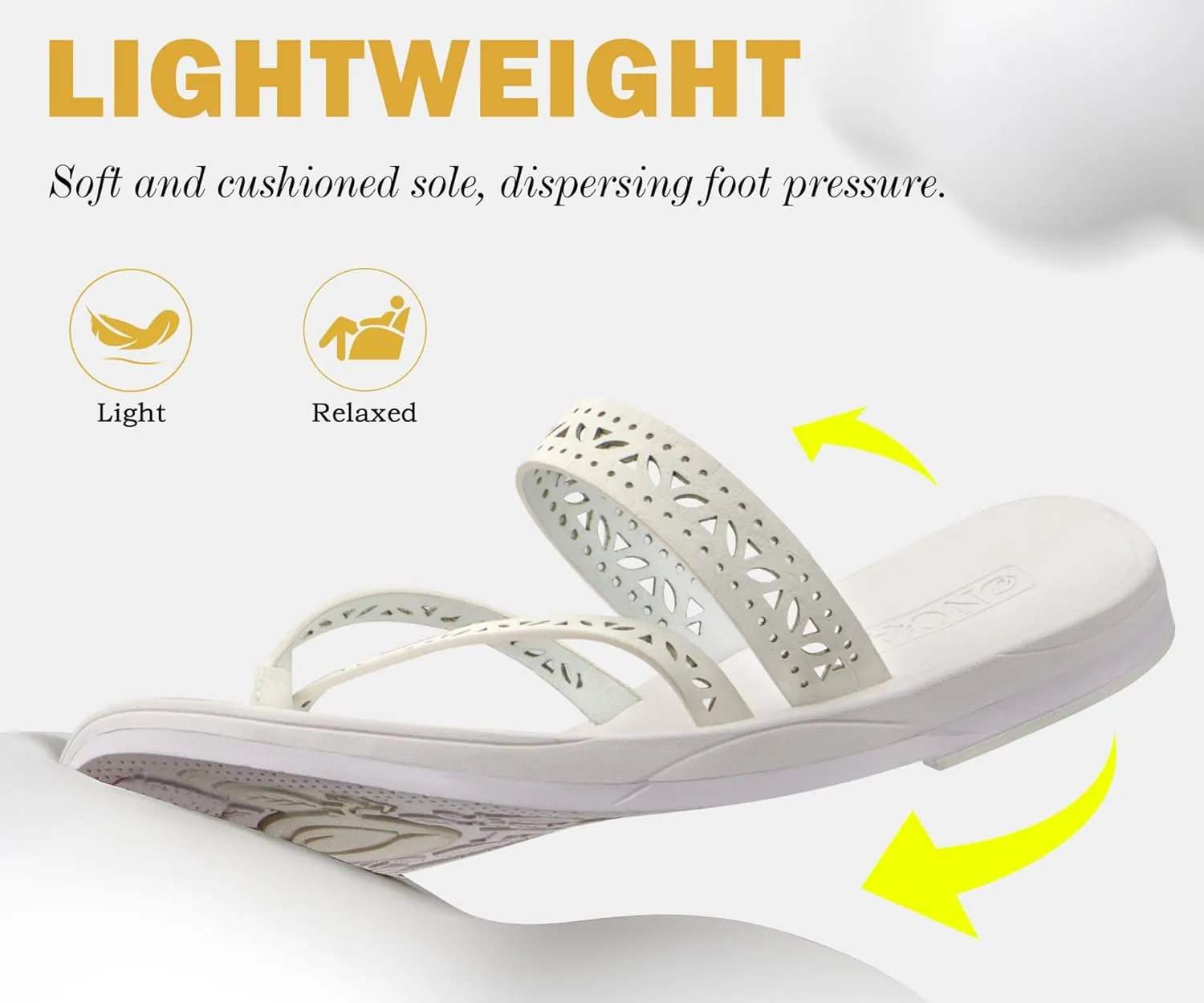 ONCAI Flip Flops for Womens,Flat Dressy Thong Sandals Square Toe with Fashion Summer Beach Comfortable Slip On Rubber Soles Size US 6-11
