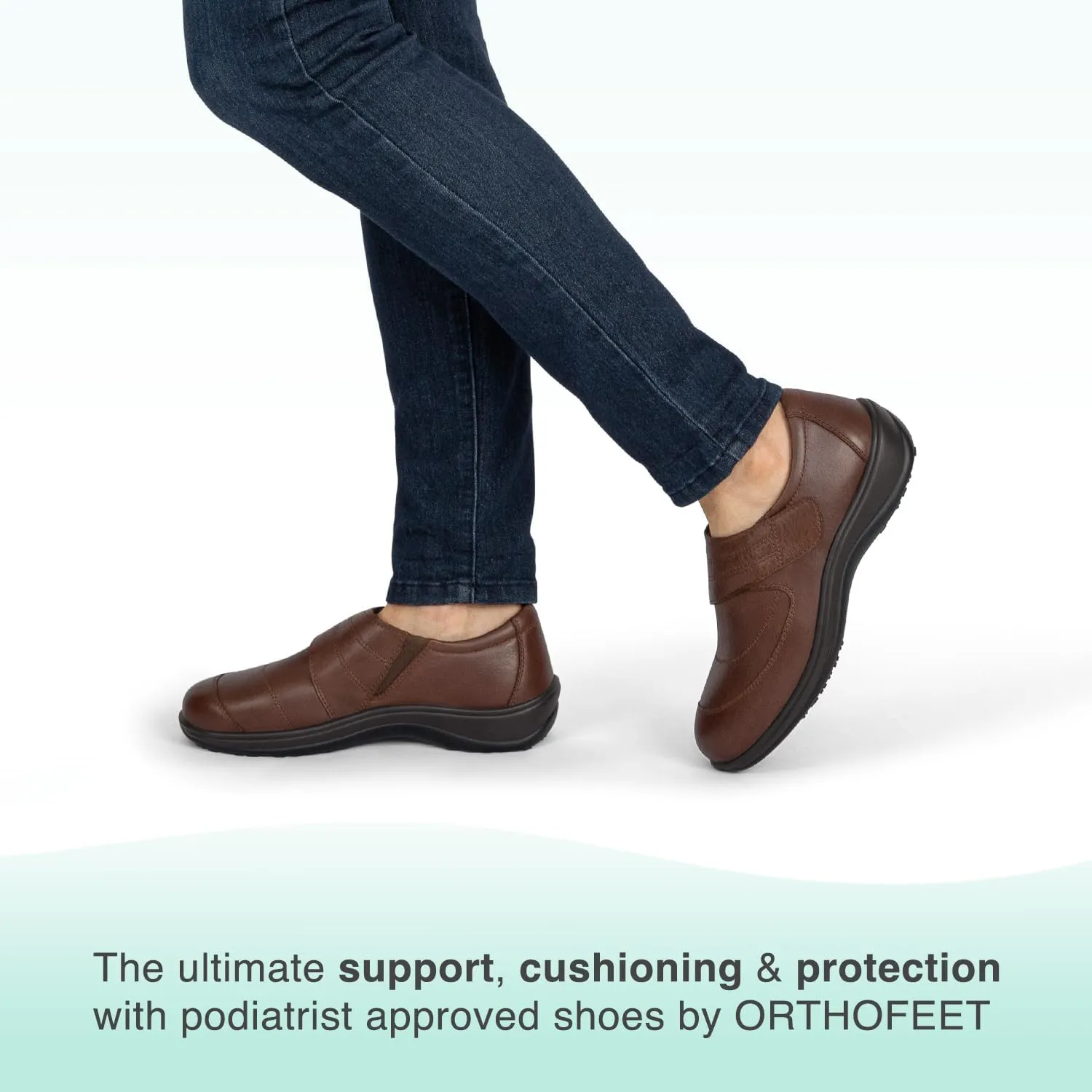 Orthofeet Women's Orthopedic Leather Emily Casual Shoes
