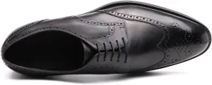 Oxford for Men Formal Shoes Hand Made Dress Italian Genuien Grain Leather Luxury Custom Brogue Wingtips Round Toe Lace Up