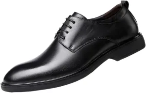 Oxford Shoes for Men's Fashion Lace Up Tuxedo Brogue Spanish Leather Office Block Heel Shoe