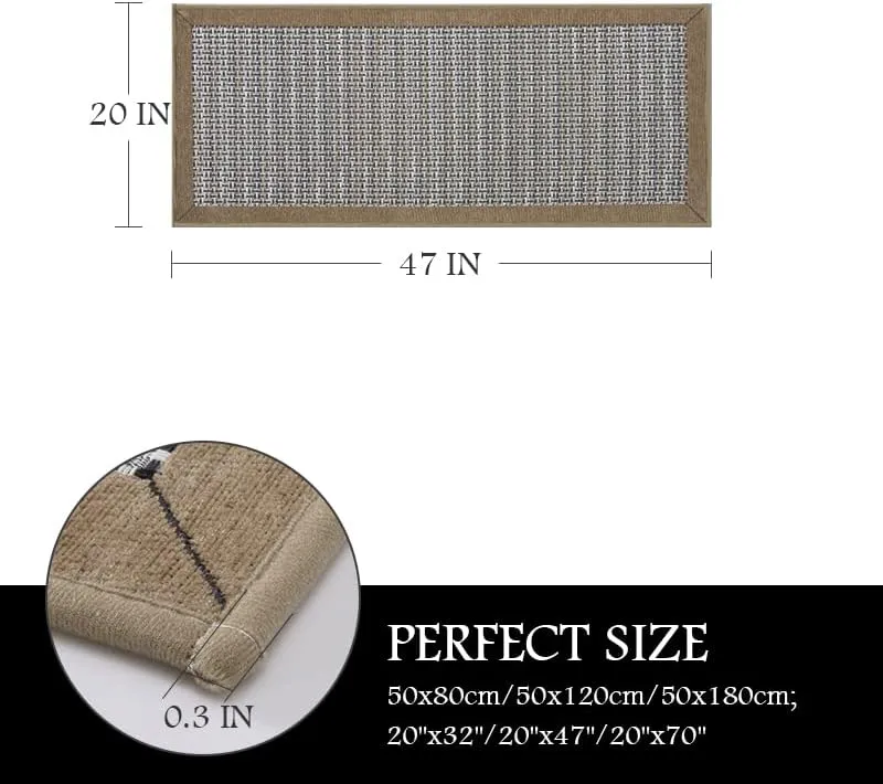 PADOOR Kitchen Mats for Floor, Kitchen Rugs Non Slip Washable, Rubber Backed Kitchen Runner Super Absorbent Kitchen Floor Mat Sink Rug, 20”x47” Brown