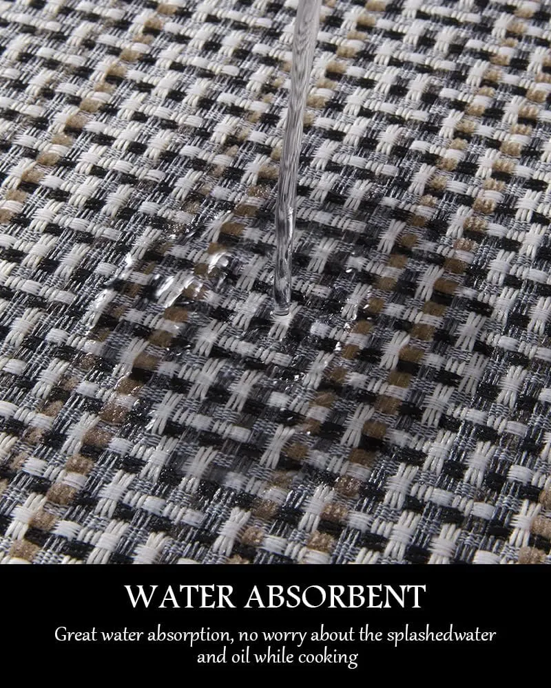 PADOOR Kitchen Mats for Floor, Kitchen Rugs Non Slip Washable, Rubber Backed Kitchen Runner Super Absorbent Kitchen Floor Mat Sink Rug, 20”x47” Brown