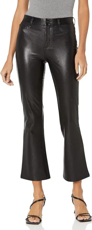 PAIGE Women's Claudine High Rise Flare Vegan Leather in Black Jeans