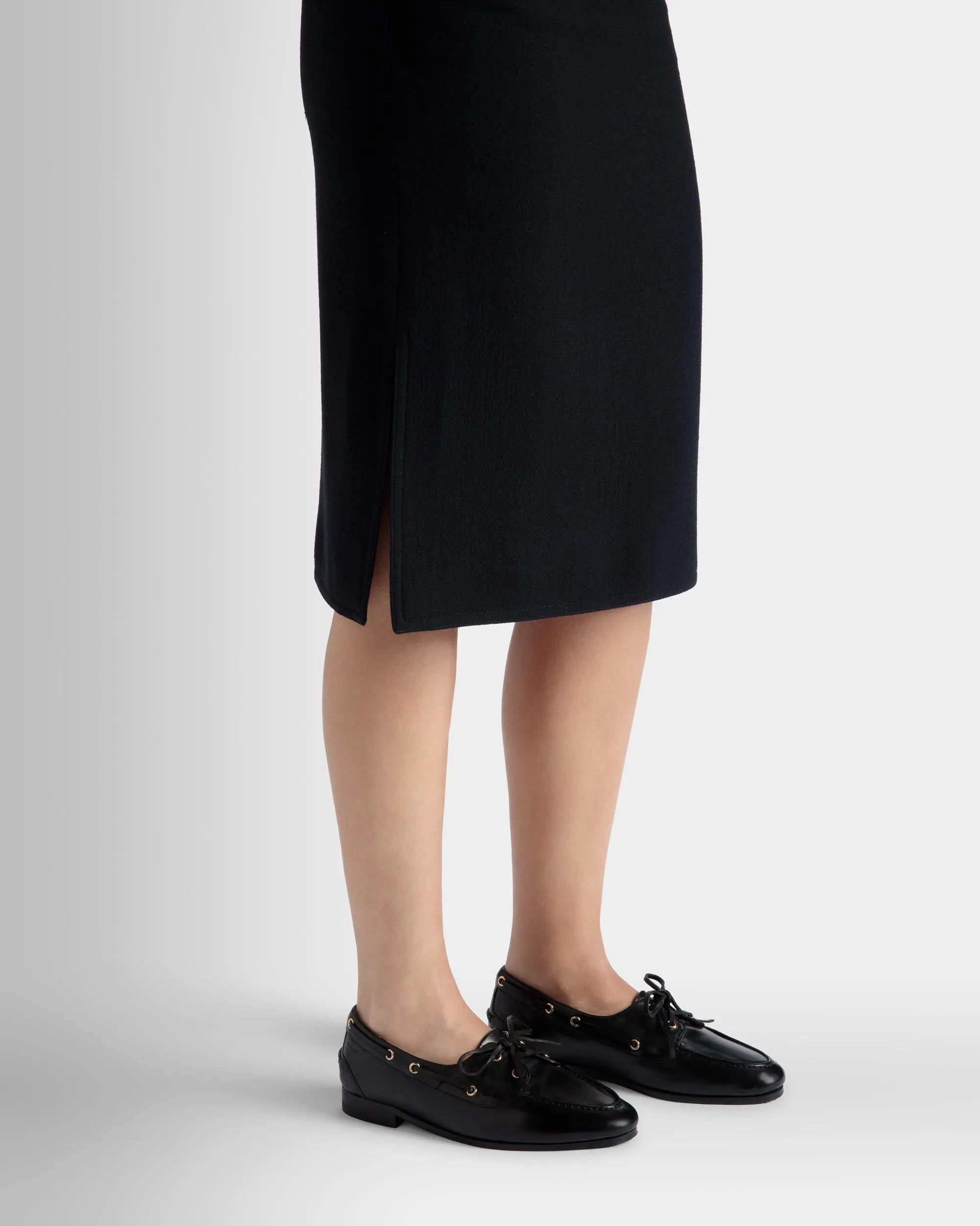 Plume Moccasin In Black Leather